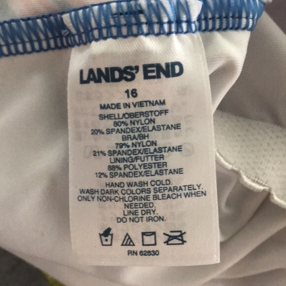 Lands’ End Tankini Top sz 16 - Picture 15 of 15
